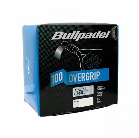 Bullpadel Hac pack de 100 unidades de overgrip blanco