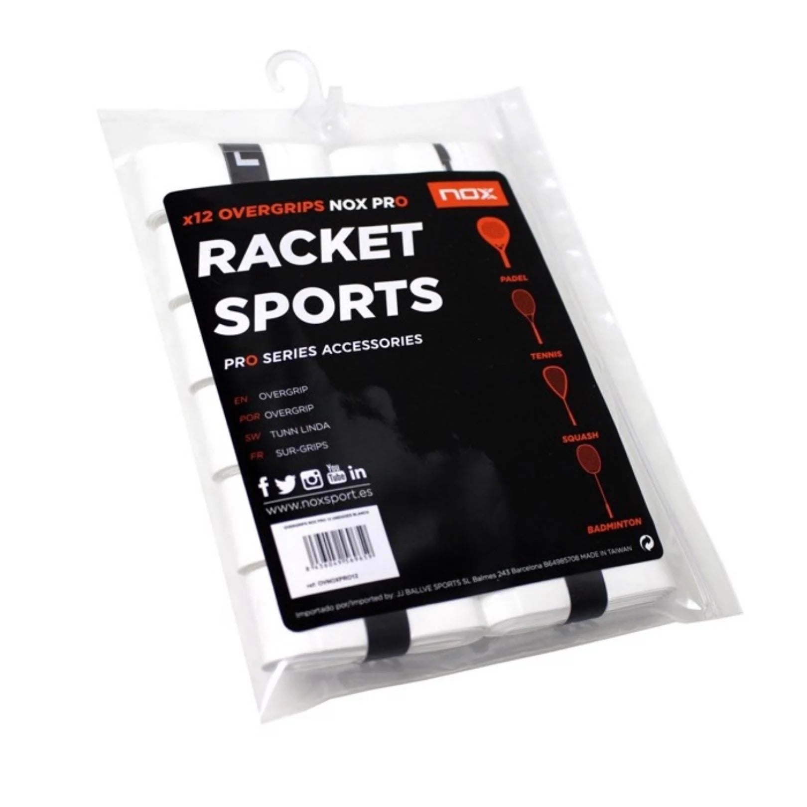 Overgrips Nox 12 Pack Liso Blanco