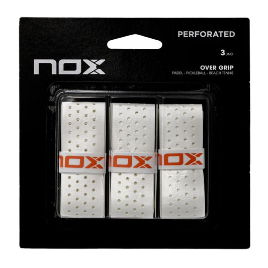 Overgrips Nox Pro Series Blanco Perforado 3 Unidades
